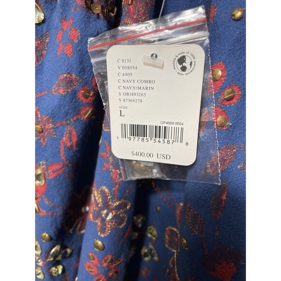NWT Free People All The Jewels Embellished Dress Size Large Retail $400 - Picture 5 of 12